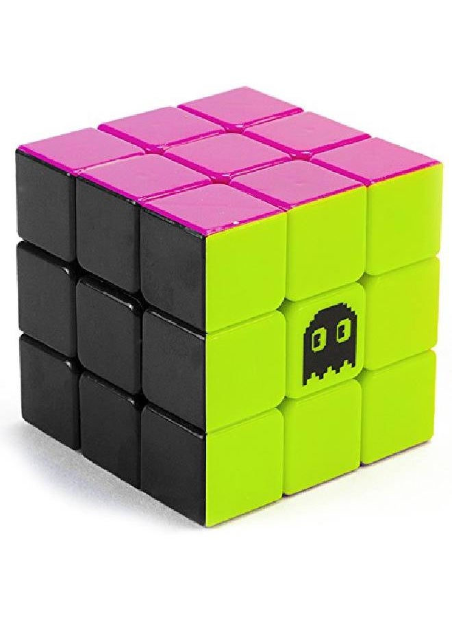 Brybelly - 3 X 3 Stickerless Neon 80S Mod Puzzle Cube Cool Fidget Toy Engineered For Fun & Speed Solving Game & Desk Gadget For Adults And Families Party Favor, Stocking Stuffer, & Stress Relief Activity - Image 1