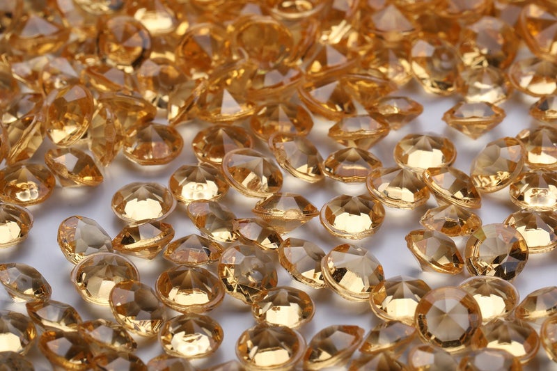 Angzhia 2000 pcs/Pack Wedding Table Scatter Confetti Crystals Acrylic Diamonds 8 mm Rhinestones for Wedding, Bridal Shower, Vase Beads Decorations (8mm, Champagne) - Image 1