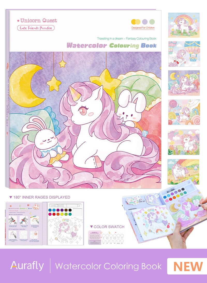 Aurafly Coloring Book for Kids and Adults , Creative Drawing and Coloring Set with Drawing Tools , Features Thicker Paper and Single-Sided Designs , Ideal as Educational Coloring Toys and Gifts for Girls and Boys - Image 1