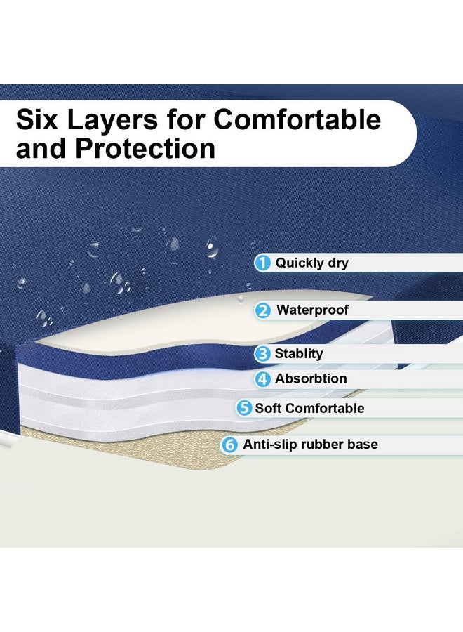 GameXcel Baby Bath Kneeler and Elbow Rest -1.5" Thick Kneeling Pad with Toy Organizer - Large Safty Kneeler Mat for Tub Bathing and Bathroom Time - Detachable and Foldable Child Bath Tub Mat - Royal Blue - Image 1