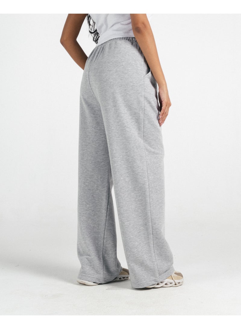 Feathers  Wide-leg sweatpants, 100% cotton for women - Image 2