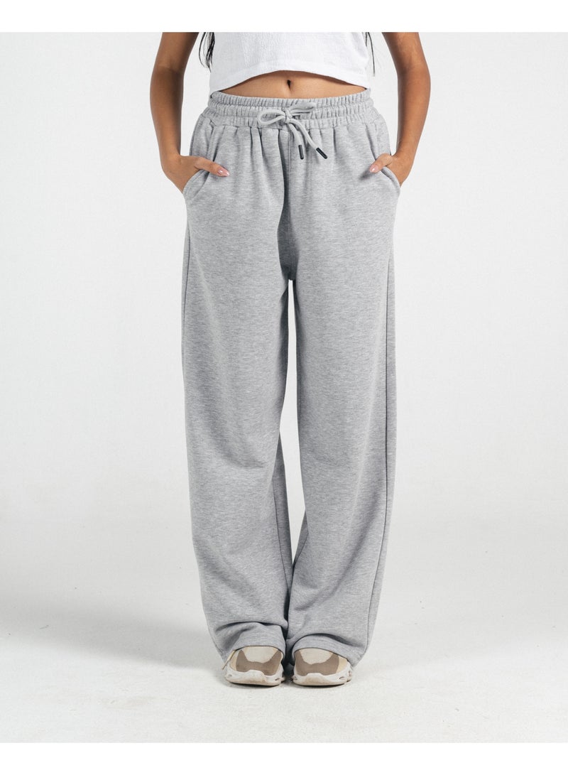 Feathers  Wide-leg sweatpants, 100% cotton for women - Image 1