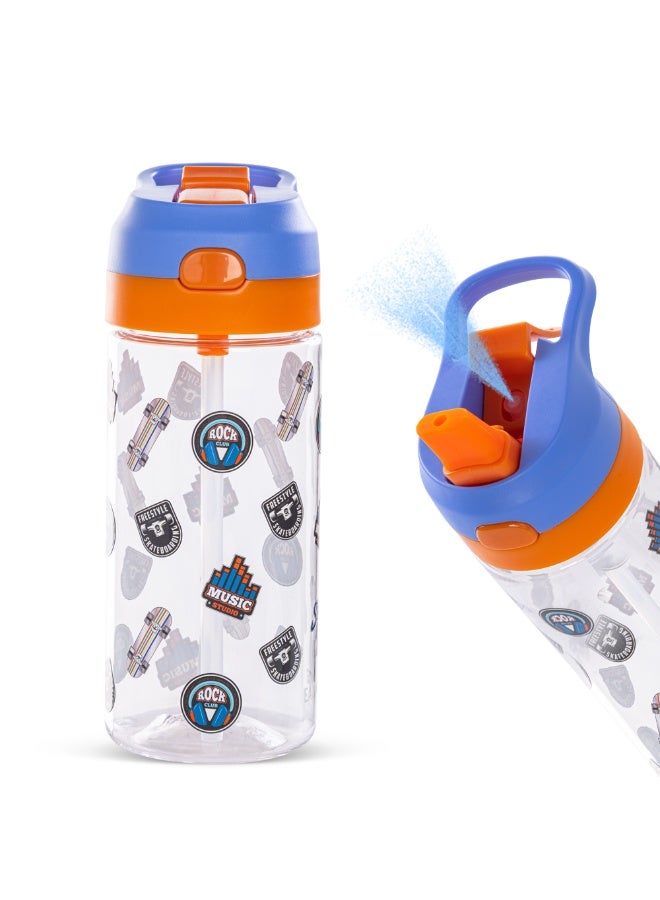 Eazy Kids زجاجة ماء إيزى كيدز - سكايتير تريتان مع رذاذ 500 مل - أزرق - Image 1