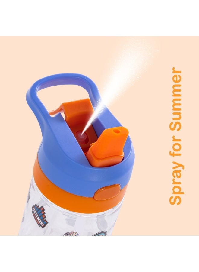 Eazy Kids زجاجة ماء إيزى كيدز - سكايتير تريتان مع رذاذ 500 مل - أزرق - Image 4