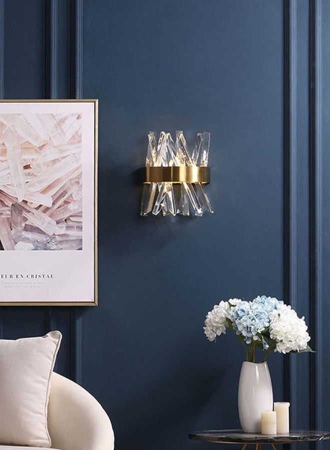 تارجت مصباح حائط كريستالي إبداعي ذهبي / شفاف - Image 3