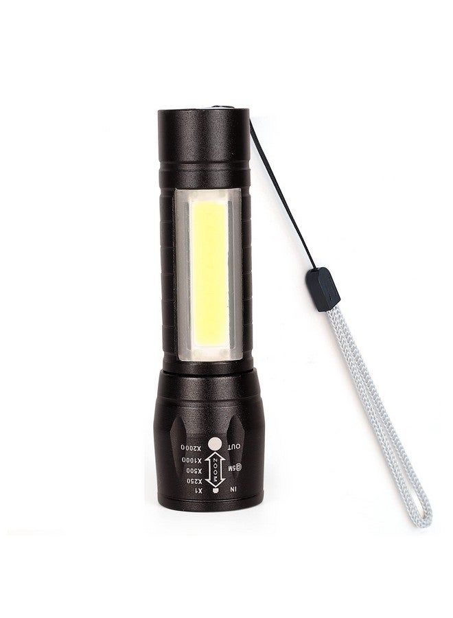 Care4 رعاية 4 مصباح يدوي LED عالي الجودة مع ضوء COB مصباح LED صغير مقاوم للماء محمول مصباح LED XPE COB قابل للشحن عبر USB 3 أوضاع مصباح ضوء مع مشبك قلم وحبل تعليق حجم صغير باللون الأسود - Image 1