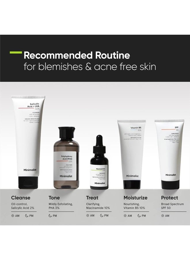 MINIMALIST مصل الوجه 10% نياسيناميد للتحكم في حب الشباب وموازنة الزيوت مع الزنك | مصغر للمسام للوجه | يزيل علامات حب الشباب والبقع للحصول على لون بشرة موحد | للنساء والرجال | 1 أونصة سائلة / 30 مل - Image 5