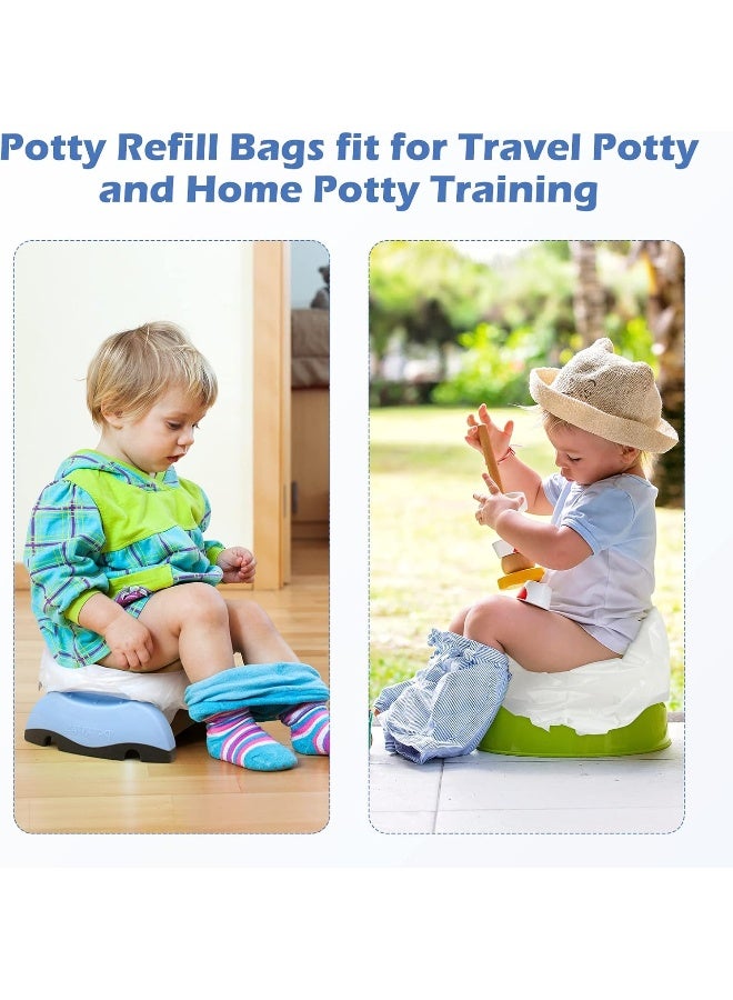Maliton [30 Counts] Disposable Potty Liners with Absorbent Pads, Portable Travel Toilet Bags Compatible with OXO Tot 2-in-1 Go Potty, Toilet Training Liners Fit Most Potty Chairs for Kids, Toddlers - Image 2