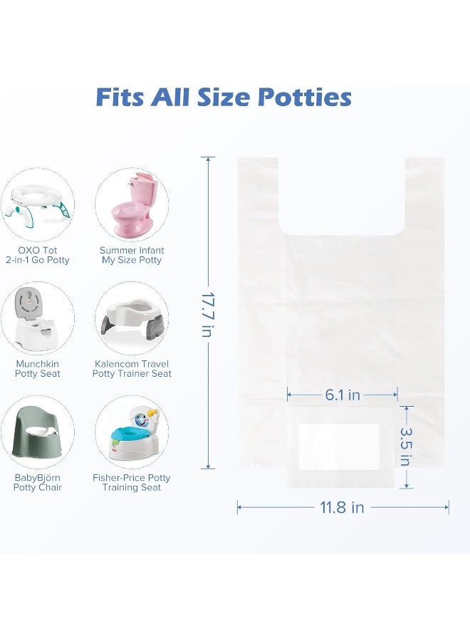 Maliton [30 Counts] Disposable Potty Liners with Absorbent Pads, Portable Travel Toilet Bags Compatible with OXO Tot 2-in-1 Go Potty, Toilet Training Liners Fit Most Potty Chairs for Kids, Toddlers - Image 5