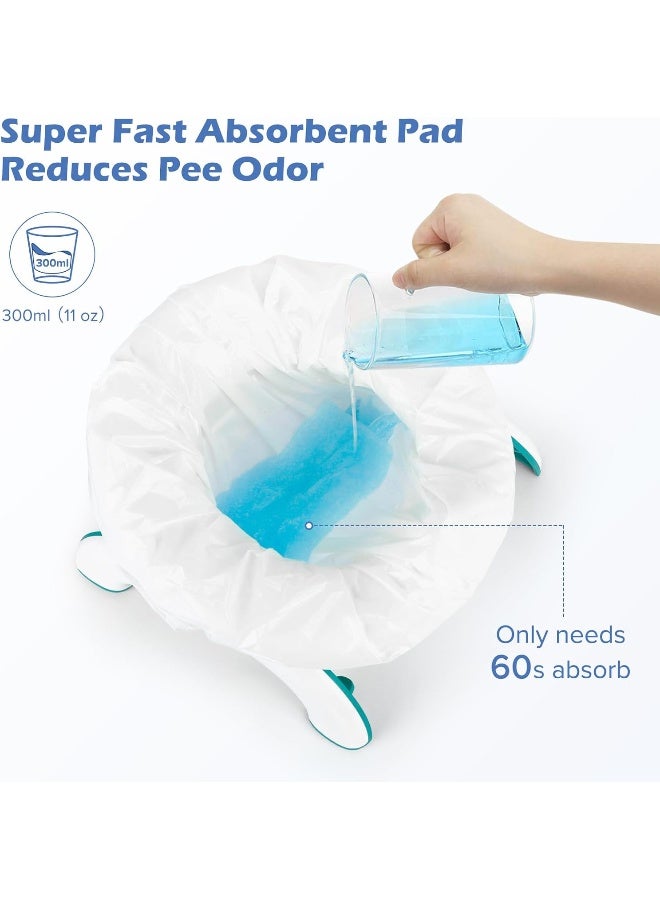 Maliton [30 Counts] Disposable Potty Liners with Absorbent Pads, Portable Travel Toilet Bags Compatible with OXO Tot 2-in-1 Go Potty, Toilet Training Liners Fit Most Potty Chairs for Kids, Toddlers - Image 4