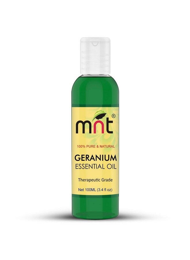 MNT - Geranium Essential Oil 100% Pure Natural & Undiluted Oil For Face Hair And Skin (100Ml) - Image 1