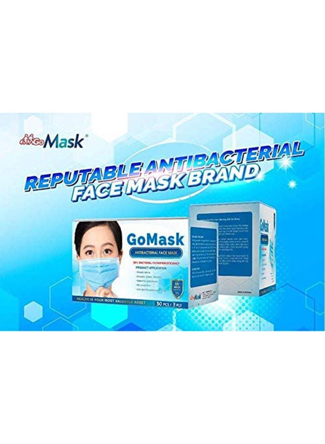 NIBEMINENT 50-Piece 3 Ply Antibacterial Disposable Face Mask - Image 3