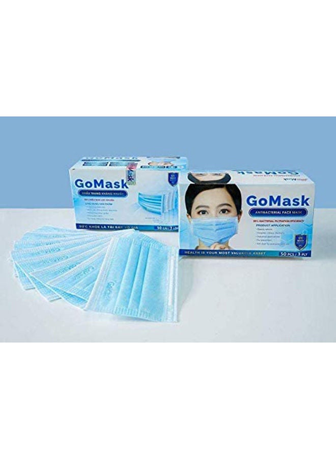 NIBEMINENT 50-Piece 3 Ply Antibacterial Disposable Face Mask - Image 2