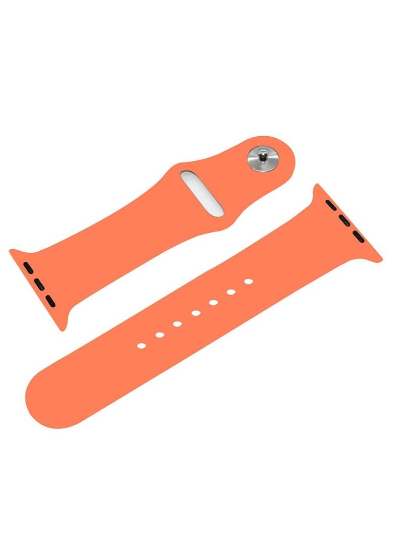 VITION - Sports Band for Apple Watch 45mm 44mm 42mm Soft Silicone Replacement Wrist Strap Compatible with iWatch Apple Watch Series 7/SE/6/5/4/3/2/1 Apricot - Image 1