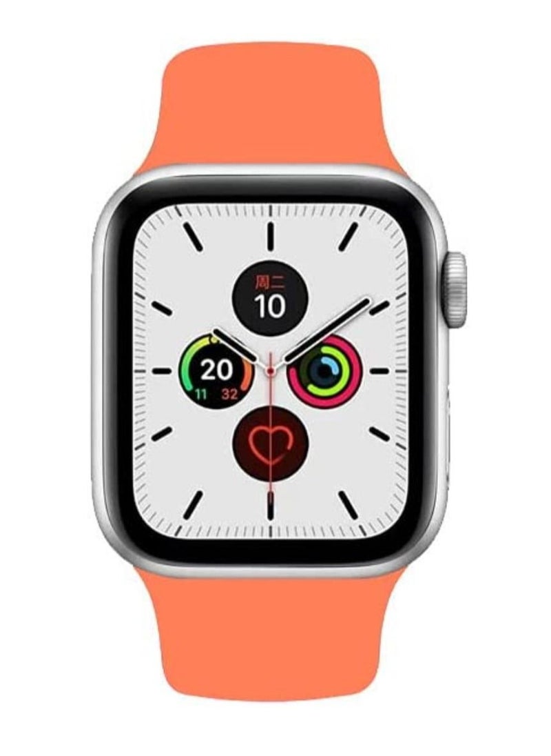 VITION - Sports Band for Apple Watch 45mm 44mm 42mm Soft Silicone Replacement Wrist Strap Compatible with iWatch Apple Watch Series 7/SE/6/5/4/3/2/1 Apricot - Image 1