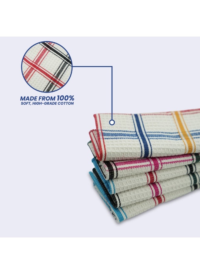 BLOR Multipurpose CottonRich Microfiber Kitchen Cloth 5 Pieces - Ultra Soft, Quick Dry, Reusable & Super Absorbent Dish Cloths for Kitchen, Car, Dusting - Cleaning Cloths | 35x35cm - Image 4