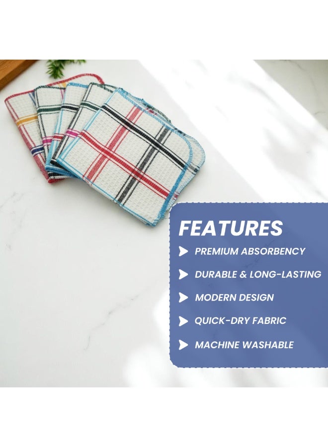 BLOR Multipurpose CottonRich Microfiber Kitchen Cloth 5 Pieces - Ultra Soft, Quick Dry, Reusable & Super Absorbent Dish Cloths for Kitchen, Car, Dusting - Cleaning Cloths | 35x35cm - Image 3