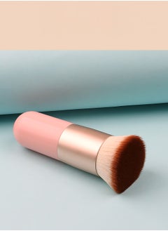 OCHEAL Foundation Brush for Liquid Makeup, Self Tanner Brush Flat Top Kabuki Professional Makeup Brushes Blending Mineral Powder Buffing Stippling Makeup Tools, Pink  - Image 4
