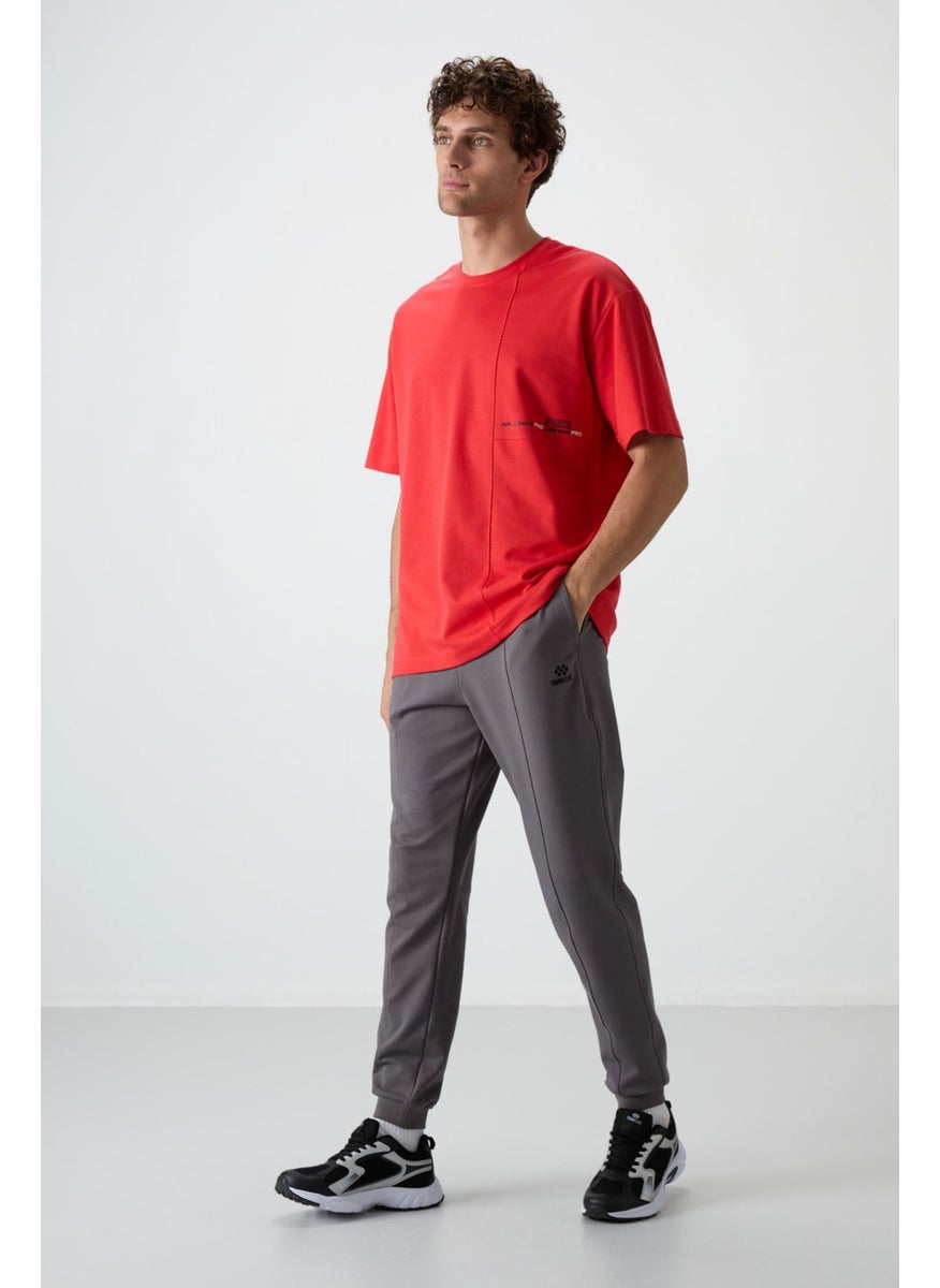 Tommy Life Dark Grey Cotton Soft Texture Comfort Fit Embroidered Men's Jogger - 82123  - Image 3