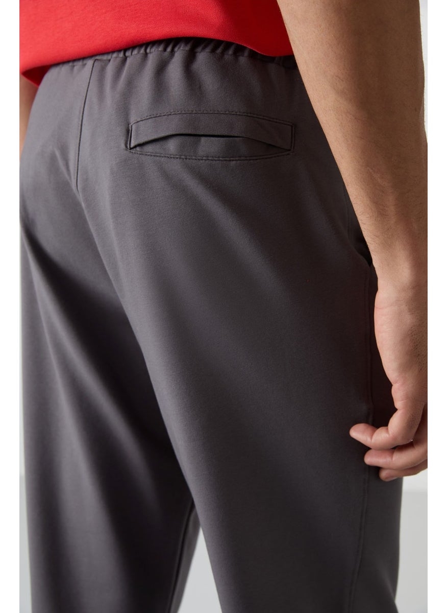 Tommy Life Dark Grey Cotton Soft Texture Comfort Fit Embroidered Men's Jogger - 82123  - Image 5