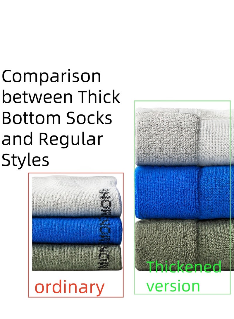 Generic Men's sports socks (5 pairs) thickened - sweat absorbing - odor proof - suitable for activities, running and fitness wear - ultimate sock set - Image 2
