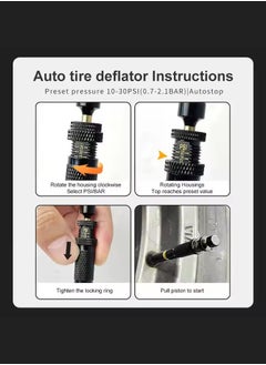MHD 4 - Pcs Quick - Release Tire Deflator Set With Bag, Brass Build For Durability  - Image 4
