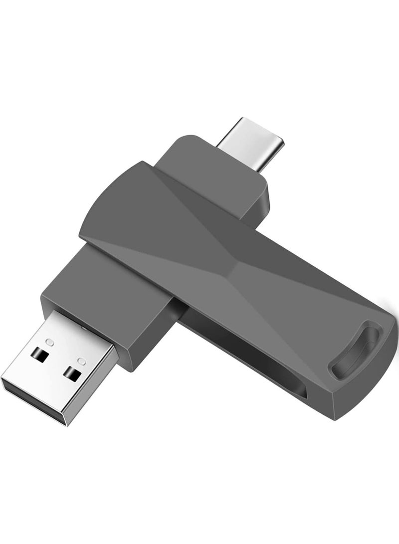 انسجام ذاكرة فلاش USB بسعة 2 تيرابايت، منفذ USB 3.0، ذاكرة فلاش USB-C، منفذ من النوع C للهواتف الذكية وأجهزة الكمبيوتر والأجهزة اللوحية لحفظ الصور والفيديوهات والمستندات. - Image 1