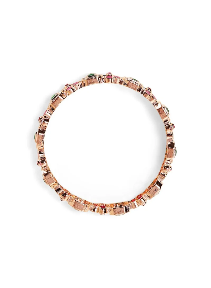 Priyaasi Set Of 2 Plated Stone-Studded Bangles