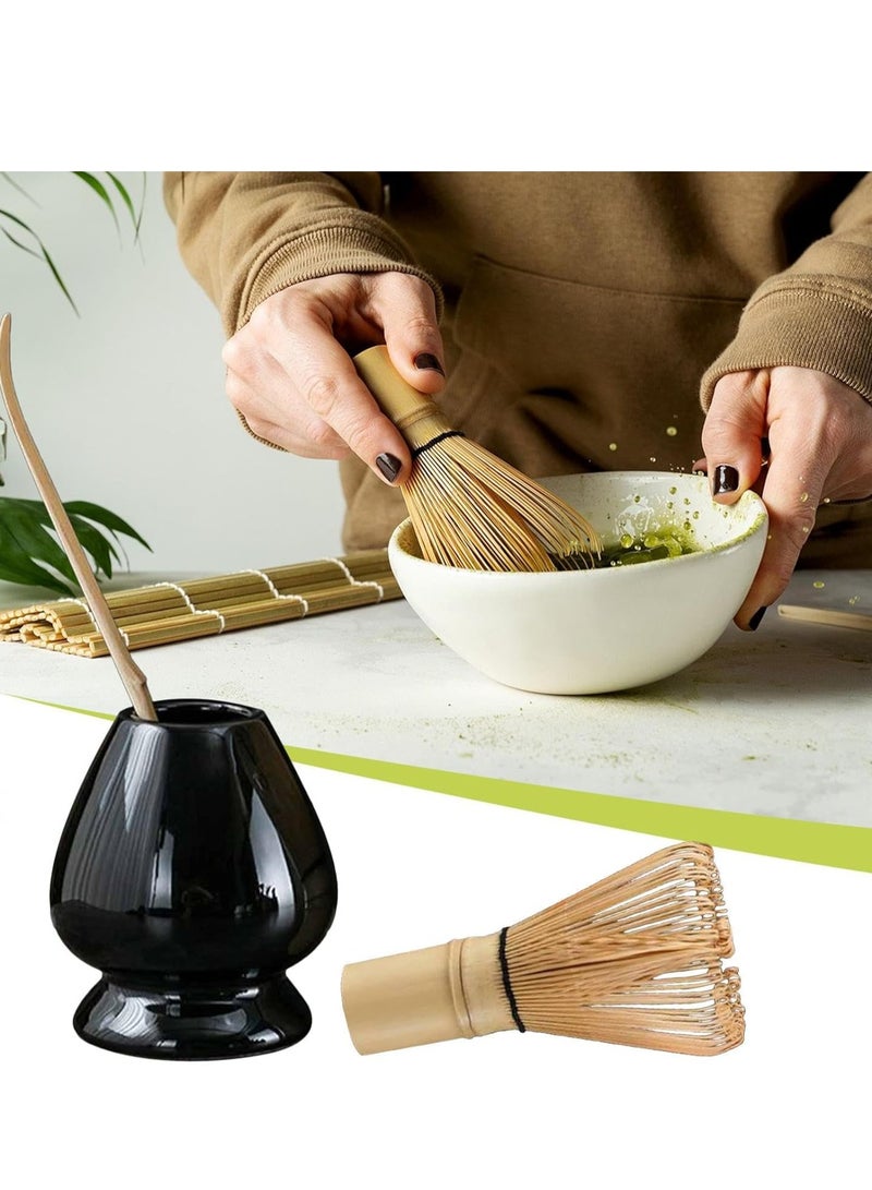 Japanese Ceramic Tea Brush Stand Matcha Powder Set, Exquisite Tea Accessories, Matcha Tools of Choice: Tea Brush Holder and Tea Brush Holder Combine for a Perfect Experience  - Image 2