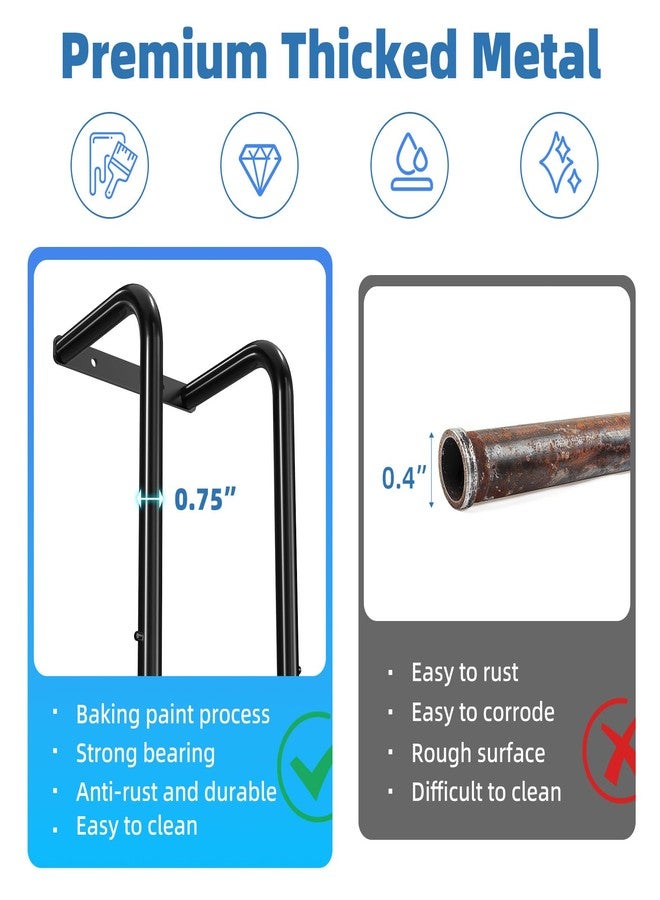 سيمبل تريدنج رف مناشف بسيط عصري مثبت على الحائط، حامل مناشف لـ 9 مناشف كبيرة، منظم للحمام، أسود - Image 3