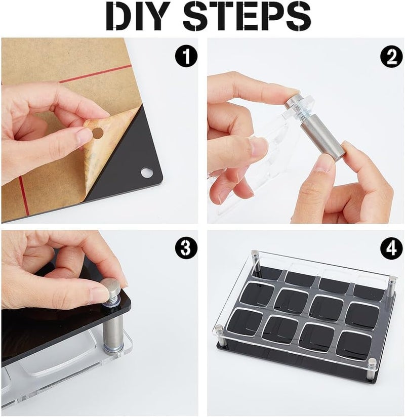 Kitwe 12Holes Acrylic Shot Glasses Serving Tray Holder with Portable Shot Dispenser and Organizer for Bars Parties and Gatherings Shot Glasses Server and Display Tray - Image 3