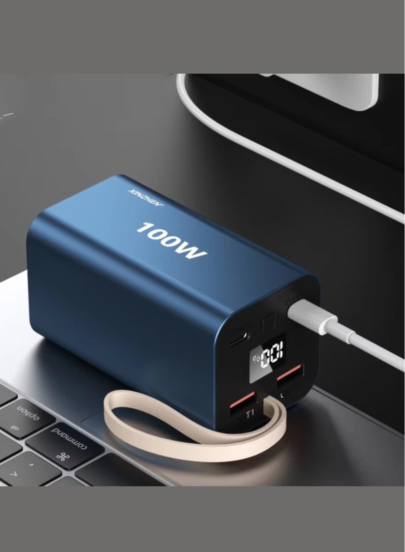 xinzhen G20 20000mAh Power Bank PD100W with Fast Charging, LED Display, and Dual USB Blue - Image 4