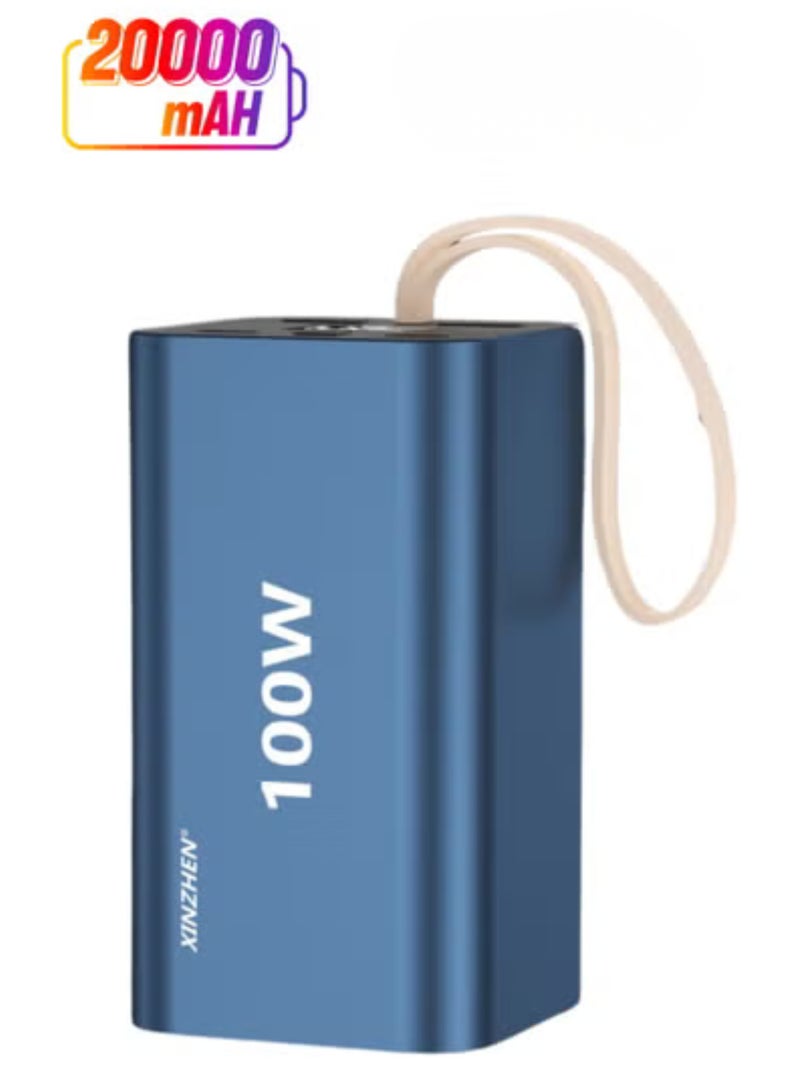 xinzhen G20 20000mAh Power Bank PD100W with Fast Charging, LED Display, and Dual USB Blue - Image 1