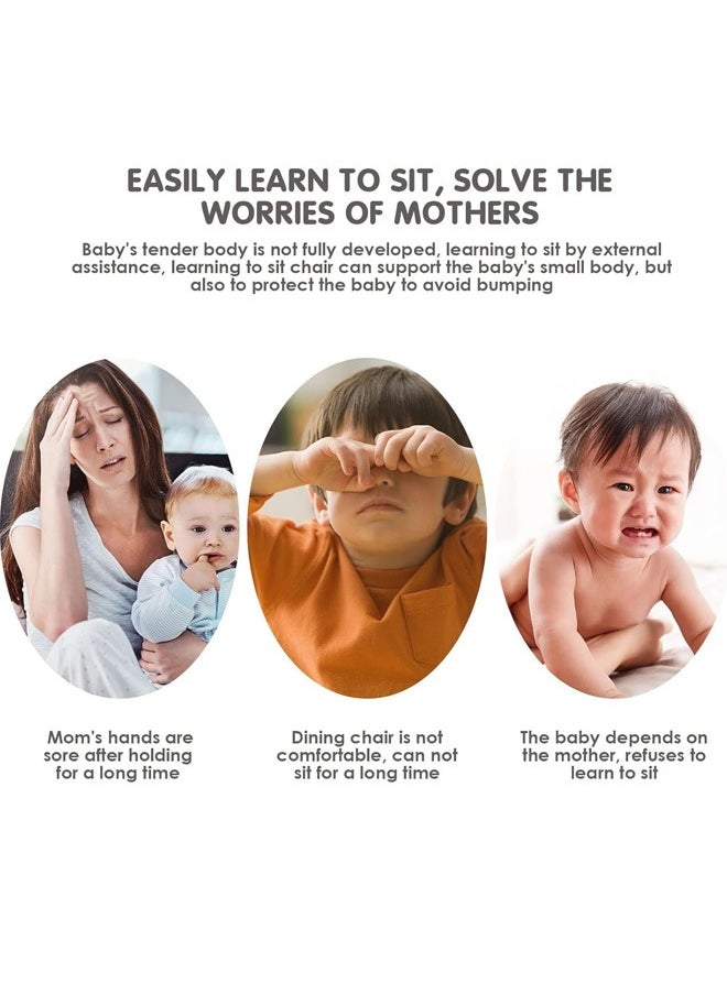 oldlaiben Baby Sitting Support Seat Sofa, Cartoon Cute Plush Baby Seat, Infant Learning Seat, Portable Baby Comfortable Floor Seat, Perfect Toddler Gift To Learn To Sit（Elephant）  - Image 4