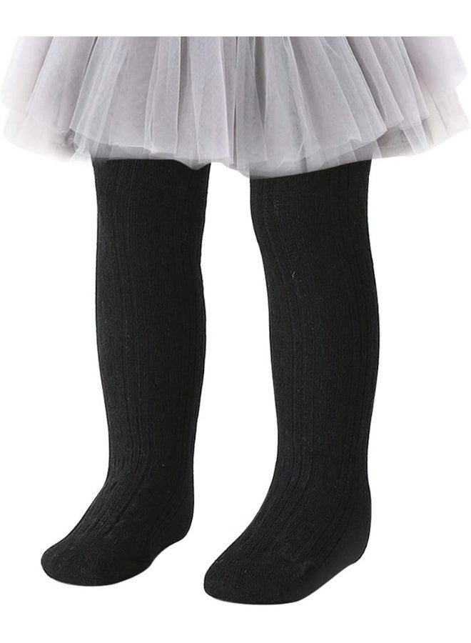 techcity techcity Baby Toddler Girls Tights Seamless Cable Knit Cotton Leggings Pants Stockings for Infant Baby Girl  - Image 1