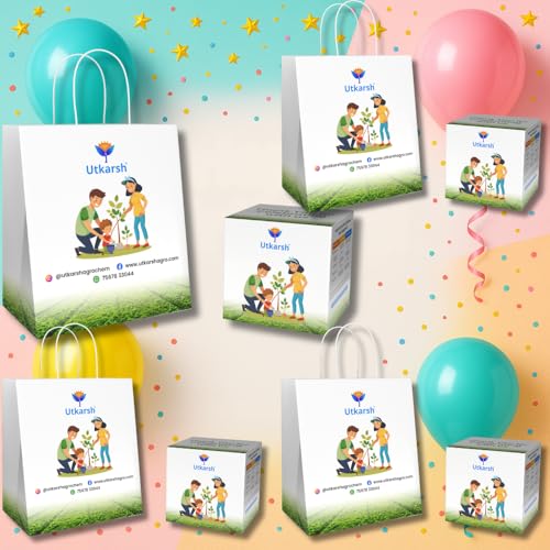 Utkarsh Seasonal Flower DIY Kit with Gift Bags for Gifting | Best Return Gift on Kids Birthday Party | Eco-Friendly, Easy-to-Grow Kit for Home & Kitchen Gardening | Pack of 4 - Image 1