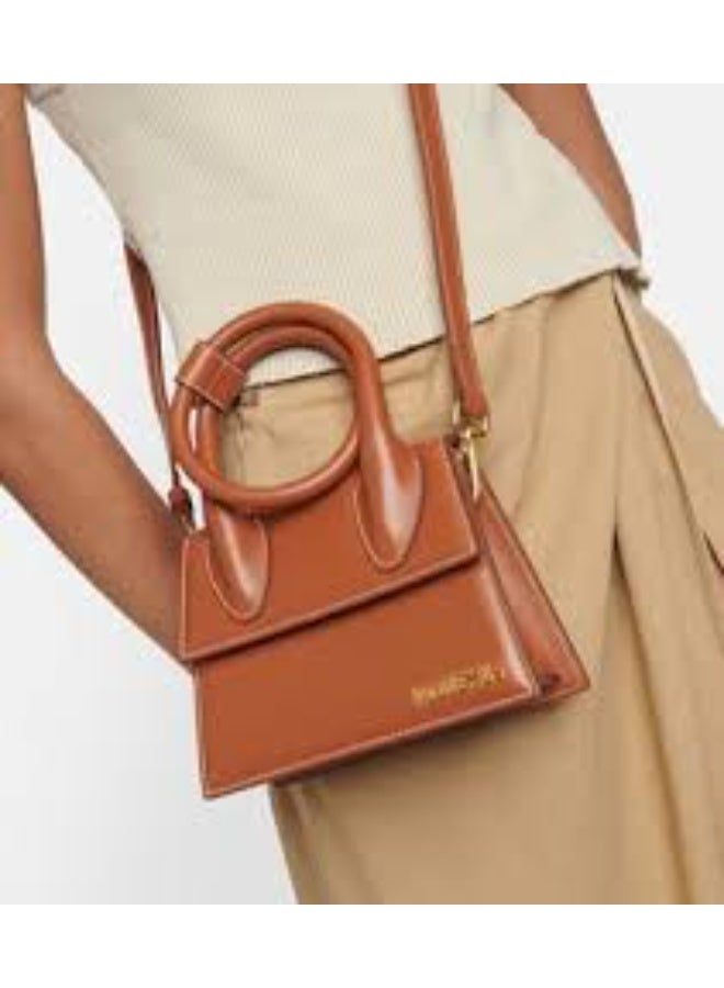 JACQUEMUS Le Chiquito Long Handbag Leather Flap Long With Crossbody Strap(BROWN) - Image 2
