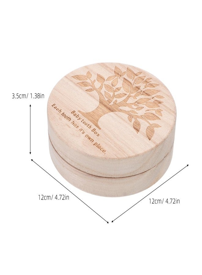 Toddmomy Baby Teeth Storage Box Wooden Baby Teeth Holder Keepsake Box - Image 4