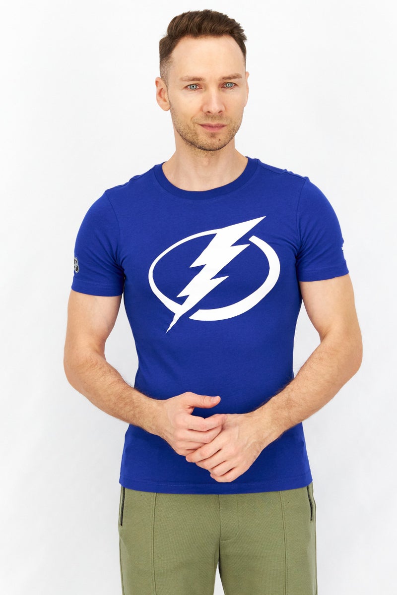 Fanatics تي شيرت تدريب قصير الأكمام للرجال، أزرق - Image 1