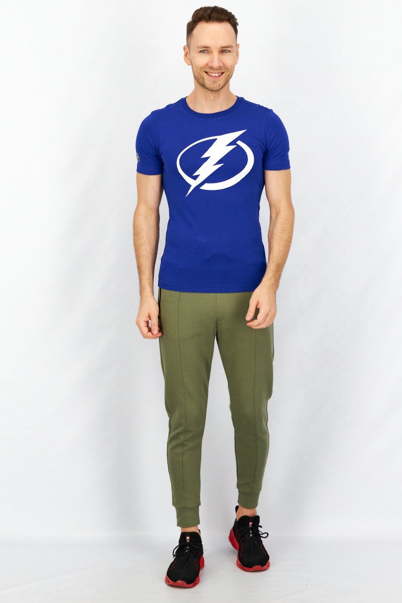 Fanatics تي شيرت تدريب قصير الأكمام للرجال، أزرق - Image 2