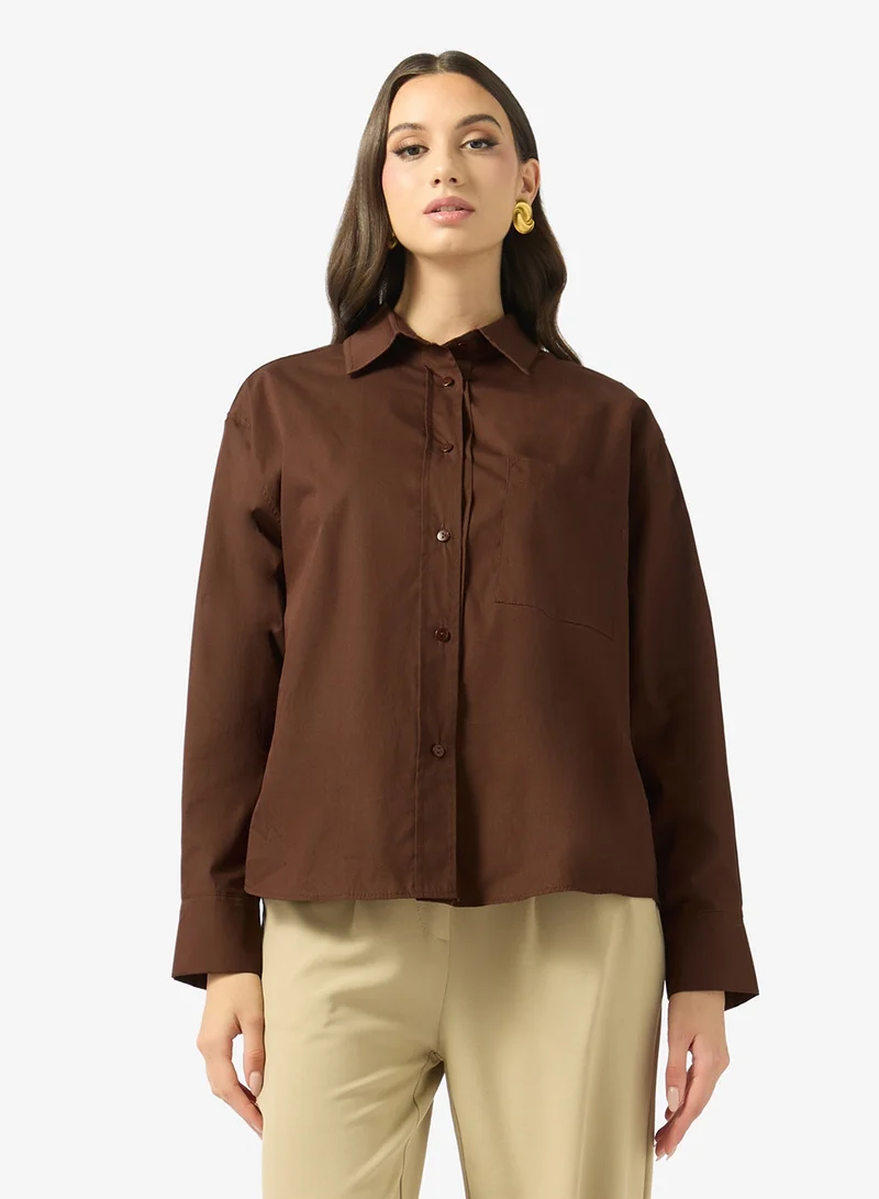 Fyor  Relaxed Button-Down Shirt for Women | Best Price UAE