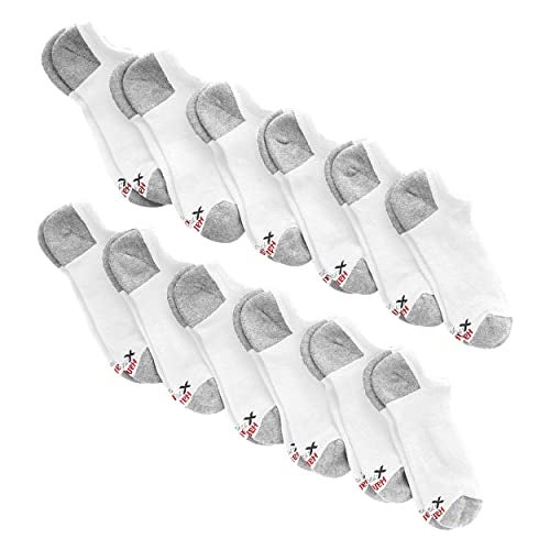 Hanes mens X-temp Lightweight No Show Socks, 12-pair Pack Casual Sock, White, 6 12 US - Image 3