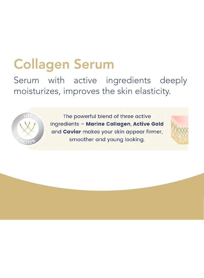 Novaclear Collagen Serum 30ml – Anti-Wrinkle Face Serum with Marine Collagen, Gold, Hyaluronic Acid, Retinol & Vitamin C - Image 3
