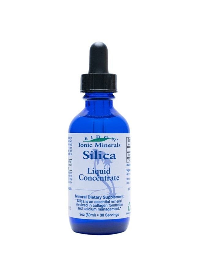 Eidon Ionic Minerals - Eidon Liquid Silica Mineral Concentrate - Silica Supplement for Hair & Collagen Production, Vegan, Gluten-Free, Natural, Bioavailable, Ionic, No Preservatives - Silica Drops, 2 Oz Bottle - Image 1