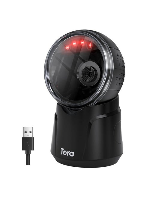 Barcode Scanner Desktop Omnidirectional: 1D 2D Qr Hands Free Usb Wired Bar Code Reader Adjustable Scan Head Plug And Play For Pos Supermarket Retail Store Mobile Payment Model 9000