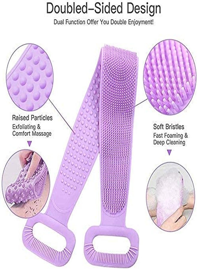 CESITRA Silicone Back Scrubber for Shower, Soft Bath Belt Scrubber, Eco-Friendly, Durable, Exfoliating and Removing Impurities, Maintaining Skin Vitality - Image 3