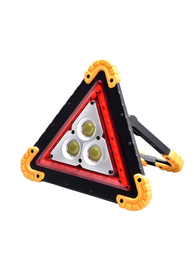 Loquat Outdoor Triangle Frame Safety Red Warning Led Multi-function Car Emergency Light Solar Charging Work Light Vehicle Accessories-Color:LL301+2*18650 - Image 5