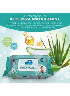 GLIDER Baby Wipes With Lid;Flip Top(100 Wipes;Pack) (Pack Of 2 (200 Wipes))  - Image 3