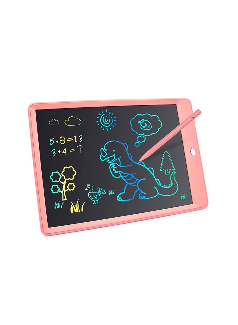 لوح كتابة LCD وردي 10 بوصة لوح رسم للخربشة لوح رسم ملون إلكتروني لعبة تعليمية هدية للفتيات الأولاد 3-8 سنوات أطفال صغار سفر عيد ميلاد - Image 2