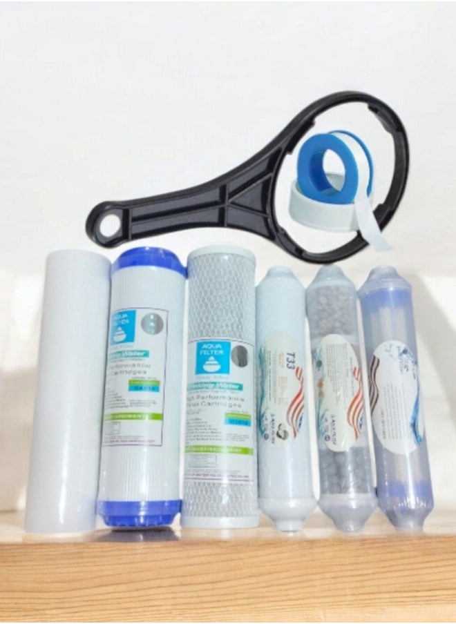 Aqua - A set of candles for a 6 stage filter + Water filter wrench + Teflon reel - Image 1